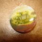 Picture like plastic button with English cottage.