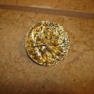 Large metal button with angel, moon and rhinestone.