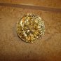 Large metal button with angel, moon and rhinestone.