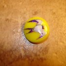 Plastic yellow button with sparrow bird.