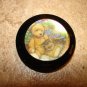 Large plastic button with teddy bear and kitten.