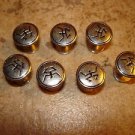 Lot of 7 silver metal buttons.
