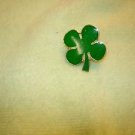 Good luck St. Patric 4 leaf clover all metal pin back  pin.