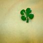Good luck St. Patric 4 leaf clover all metal pin back pin.
