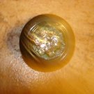 Green lucite  button with beautiful rhinestones.