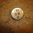 Silver metal button SAS with flags. Silver metal button SAS with flags.