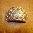 Gorgeous oblong shape silver metal button with shiny rhinestones. Gorgeous oblong shape silver metal button with shiny rhinestones.
