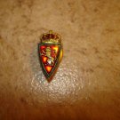 Vintage Real Zaragoza all metal button hole soccer pin badge.