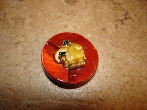 Large plastic button with funny elephant.
