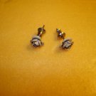 Metal rose earings.