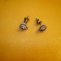 Metal rose earings.