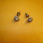 Metal rose earings.