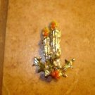 All metal Christmas candels brooche pin.