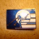Denver Colorado 1979 skiing all metal brooch pin badge.
