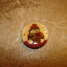 Lovely mother of pearl  button with snowman.