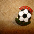 Soccer is a kick all metal pin badge. Soccer is a kick all metal pin badge.