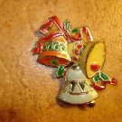 Christmas 3 bells brooch pin.