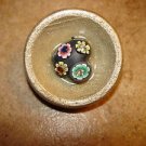 Large wood button with heart, flowers and rhinestones. Large wood button with heart, flowers and rhinestones.