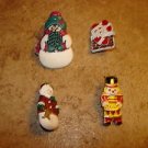 Lot of 4 very cute Christmas buttons.