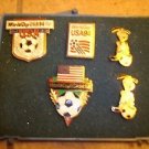 Lot of 5 World cup soccer USA 1994 all metal pin badges in box.