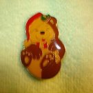Lovely teddy bear all metal brooch pin.