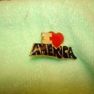 I love America all metal pin badge. I love America all metal pin badge.