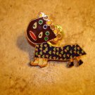 Funny dog all metal brooch pin badge.
