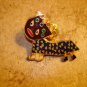 Funny dog all metal brooch pin badge.
