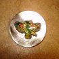 Large mother of pearl button with colorful Japanese pheasant.