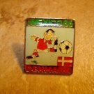Mexico Denmark 1986 soccer all metal pin back pin.