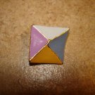 Art deco painted metal button.