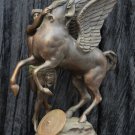 Antique Bronze Sculptor 1880s Greek Mythology ''Perseus & Shield ~ Medusa ~ Pegasus''