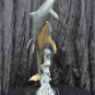 Bronze Sculptor 1950s ''The Dolphin & Her Calve'' Incredible Patina Stunning Out Of Sea Motion