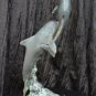 Bronze Sculptor 1950s ''The Dolphin & Her Calve'' Incredible Patina Stunning Out Of Sea Motion