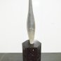 HANDMADE BLOWN GLASS VASE 1970s VENETIAN MURANO ARTISAN GRAY MULTISHADE
