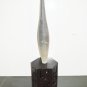 HANDMADE BLOWN GLASS VASE 1970s VENETIAN MURANO ARTISAN GRAY MULTISHADE