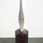 HANDMADE BLOWN GLASS VASE 1970s VENETIAN MURANO ARTISAN GRAY MULTISHADE