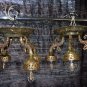 ARCHITECTURAL SALVAGE 1950s HIGHLY RARE FINDS CEILING FACEDOWN CHANDELIER 4ARMS BRASS 15x15x10