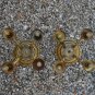 ARCHITECTURAL SALVAGE 1950s HIGHLY RARE FINDS CEILING FACEDOWN CHANDELIER 4ARMS BRASS 15x15x10