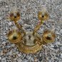 ARCHITECTURAL SALVAGE 1950s HIGHLY RARE FINDS CEILING FACEDOWN CHANDELIER 4ARMS BRASS 15x15x10