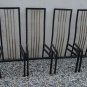 MADE IN ITALY MID CENTURY MODERN 1960s 6 METAL DINING CHAIRS BLACK/BRONZE REFURBISHED DOWN TO SCREWS