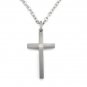 Titanium Cross Pendent With Diamond And Chain
