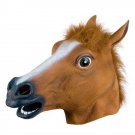 Horse Mask Latex Prop Head Mardi Gras Animal Surprise Novelty Costume Cosplay Celebration