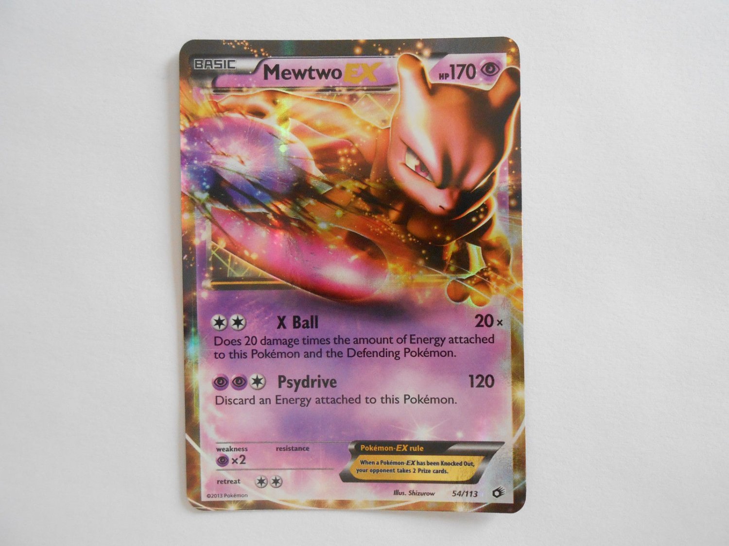 Pokemon Mewtwo Ex 54 113 Legendary Treasures Holo