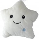 Flashing LED Light Plush Smiling Star Face Cushion Pillow For Bedtime Slumber Parties