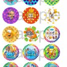 15 Bubble Guppies Precut 1 Inch Bottle Cap Images