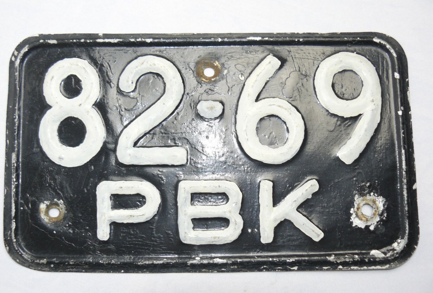 Original 100 Soviet Russian Army Military License Plate Tag Auto Car