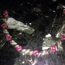 Lovely 925 sterling silver pink stone bracelet