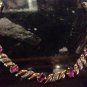 Lovely 925 sterling silver pink stone bracelet