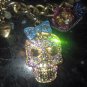 Betsey Johnson Skull AB Rhinestone Beaded Bracelet